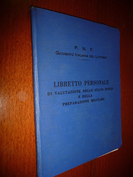 LIBRETTO PERSONALE DI VALUTAZIONE DELLO STATO FISICO E DELLA PREPARAZI. …