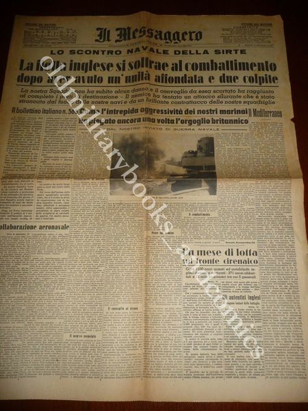 LA BATTAGLIA DELLA SIRTE LA FLOTTA INGLESE SI ALLONTANA IL …
