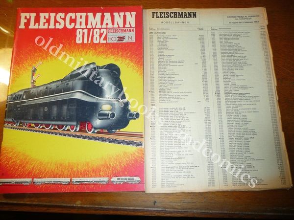 FLEISCHMANN CATALOGO ANNO 81/82 CON LISTINO PREZZI BELLO OTTIME CONDIZIONI