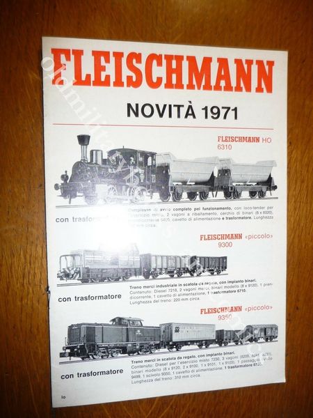 FLEISCHMANN HO NOVITA DEL 1971 BROSSURINA DI 16 PAGINE