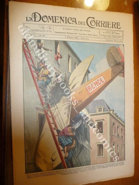 POMPIERI FIREMAN POMPIER FEUERWEHRMANN BOMBERO AEROPLANO CONTRO PALAZZO SOCCORSO