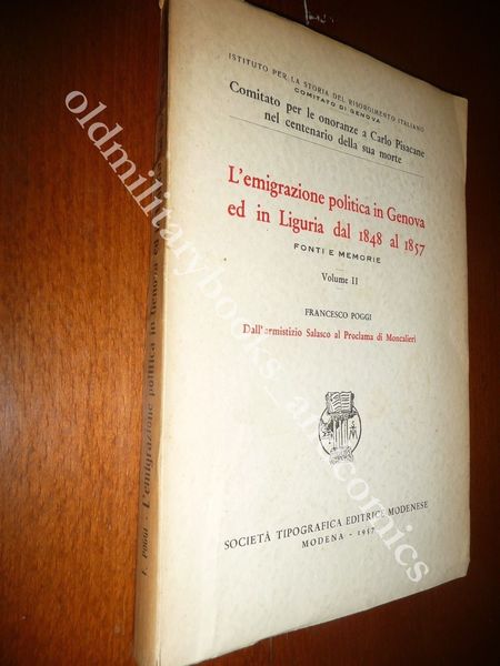 L'EMIGRAZIONE POLITICA IN GENOVA ED IN LIGURIA DAL 1848 AL …