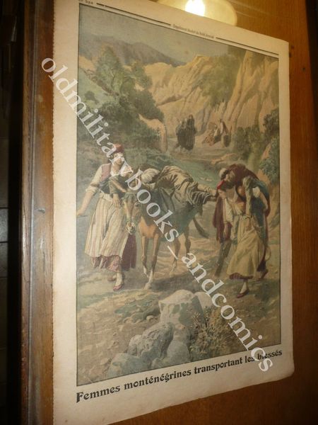 DONNE MONTENEGRINE TRASPORTANO I FERITI ARRENBAGGIO MARINAI FRANCESI 1915