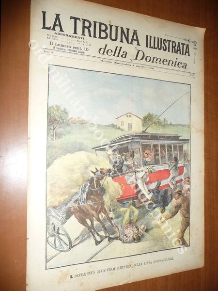 INCIDENTE TRAM ELETTRICO AVERSA-NAPOLI 1895 FUNERALI RE UMBERTO AL PANTHEON …