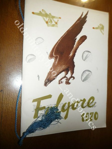 CALENDARIO BRIGATA PARACADUTISTI FOLGORE 1970 CON DEDICA E CORDONE