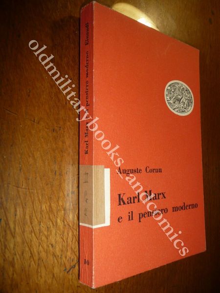 KARL MARX E IL PENSIERO MODERNO AUGUSTE CORNU PICCOLA BIBLIOTECA …