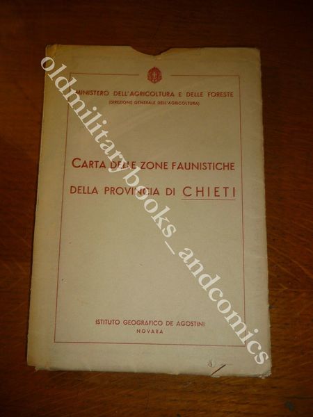 CARTA DELLE ZONE FAUNISTICHE DELLA PROVINCIA DI CHIETI MINISTERO AGRICOLTURA