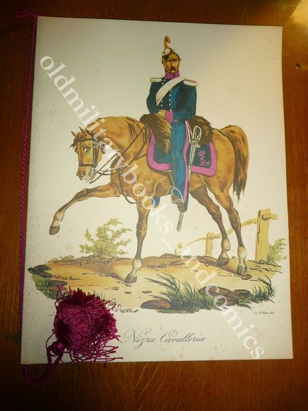 CALENDARIO REGGIMENTO NIZZA CAVALLERIA 1973 CON CORDONE E DEDICA OTTIMO