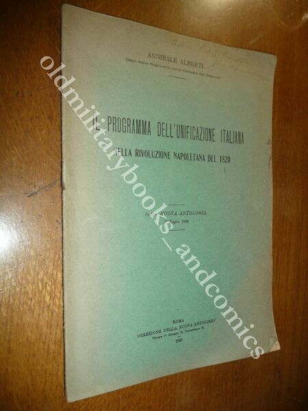 IL PROGRAMMA DELL'UNIFICAZIONE ITALIANA ANNIBALE ALBERTI