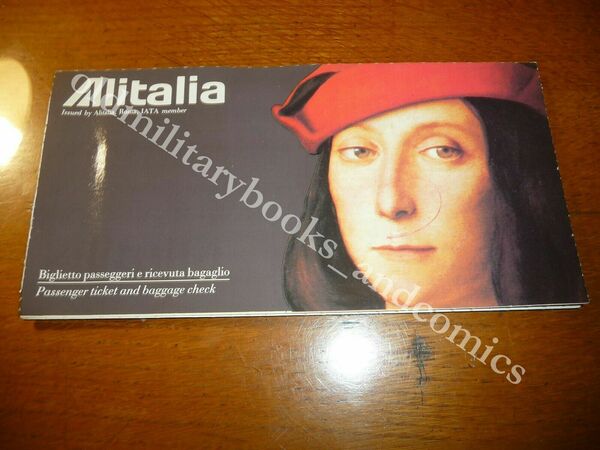ALITALIA 1994 VECCHIO BIGLIETTO VINTAGE AIRLINE TICKET FLUGTICKET 7
