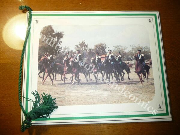 CALENDARIO REGGIMENTO LANCIERI DI MONTEBELLO 1989 DEDICA C/TE CON CORDONE