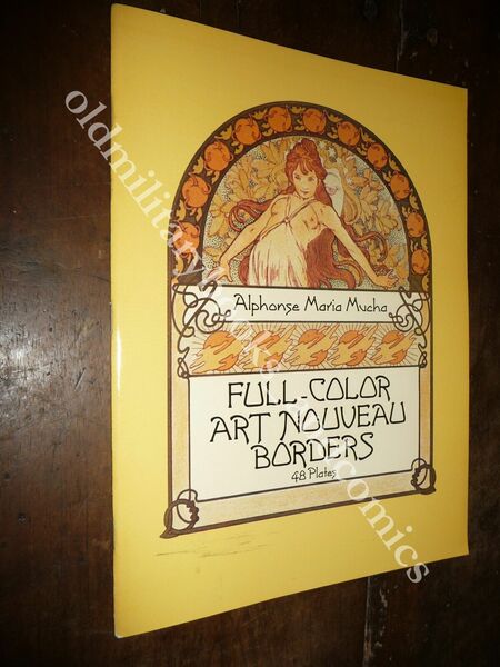 FULL-COLOR ART NOUVEAU BORDERS ALPHONSE MARIA MUCHA