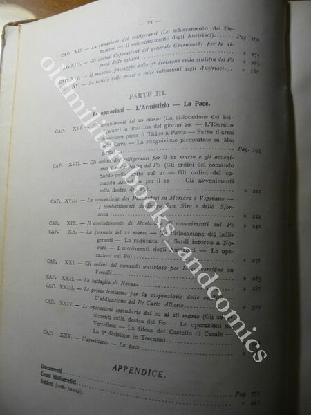 LA CAMPAGNA DEL 1849 NELL'ALTA ITALIA AA.VV. manca una carta