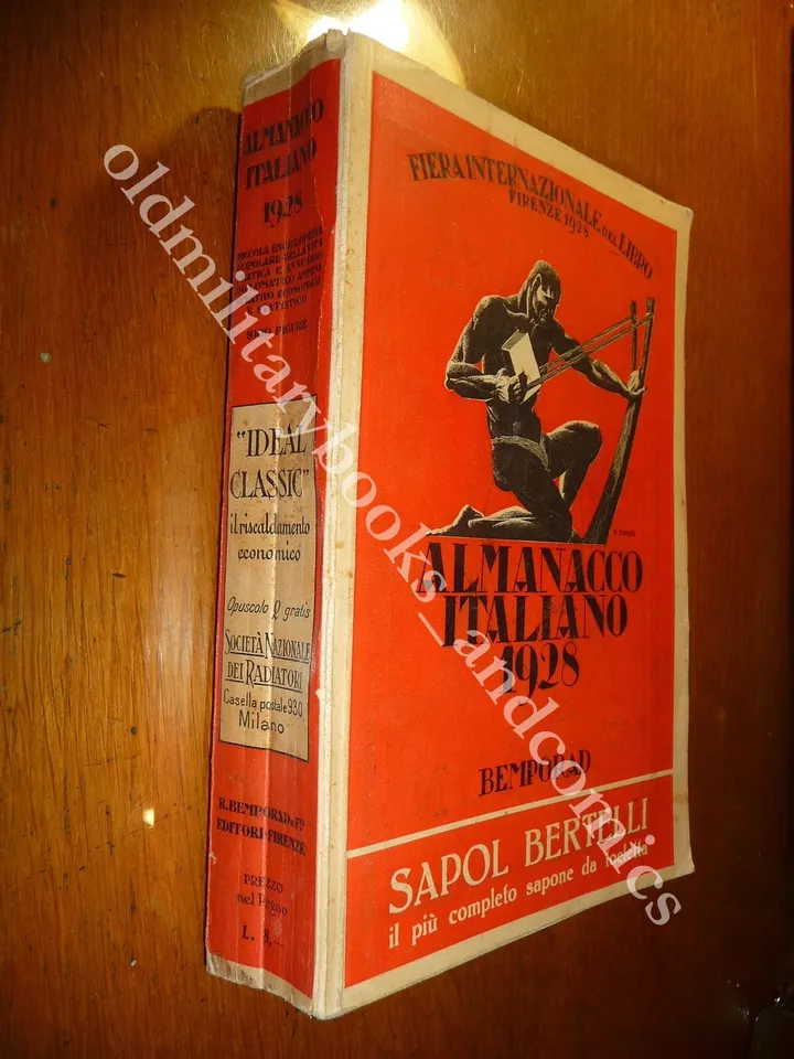 ALMANACCO ITALIANO 1928 BEMPORAD PICCOLA ENCICLOPEDIA POPOLARE