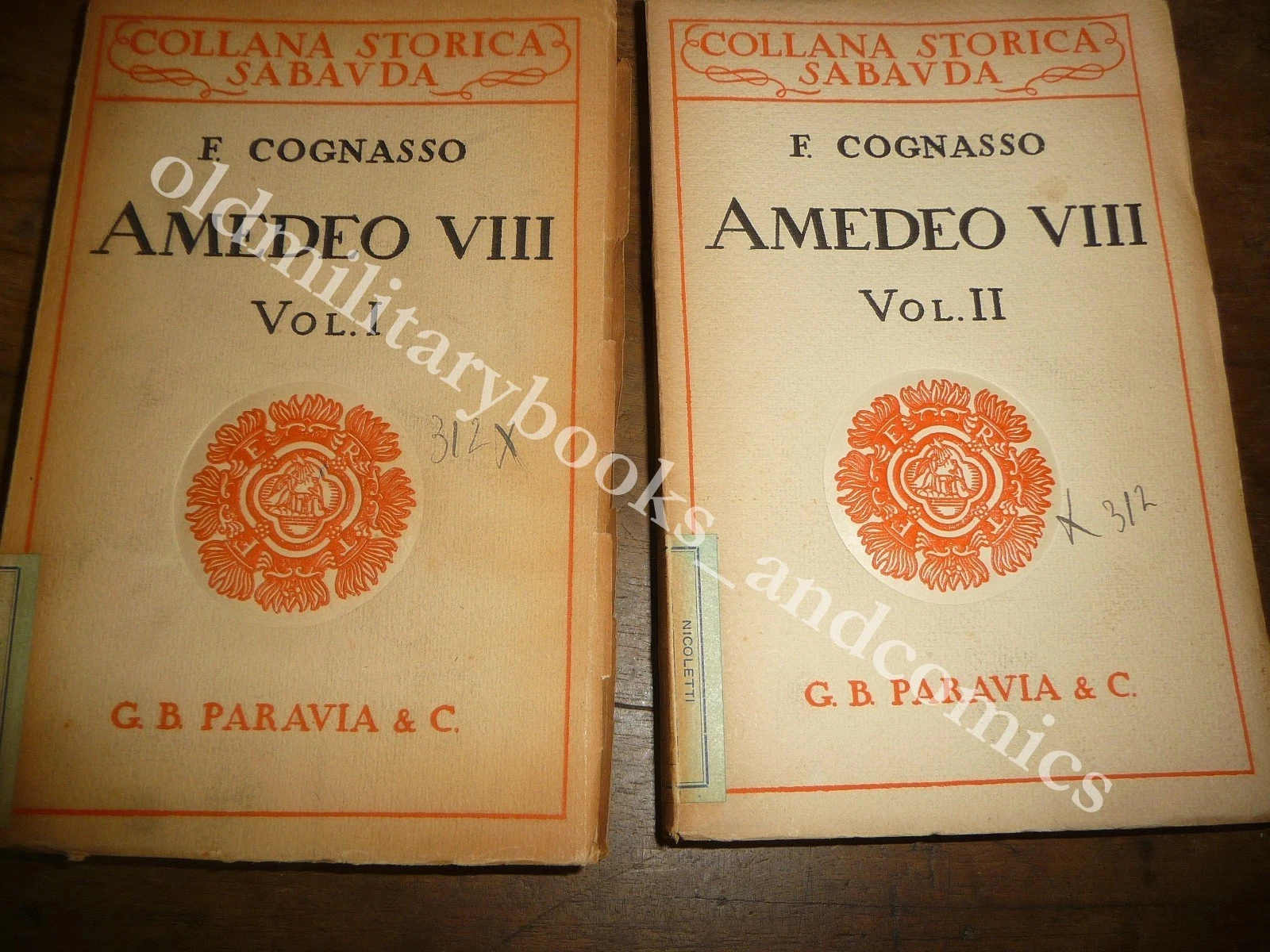 AMEDEO VIII (1383-1451) FRANCESCO COGNASSO 2 VOLUMI