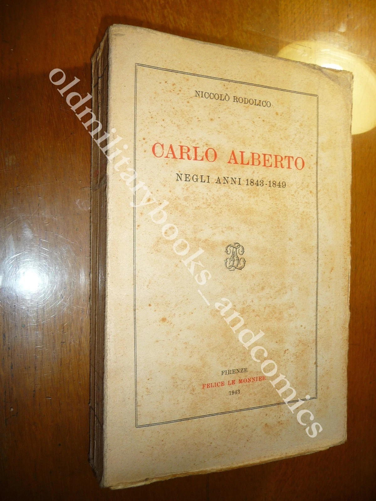 CARLO ALBERTO NEGLI ANNI 1843-1849 NICCOLO RODOLICO