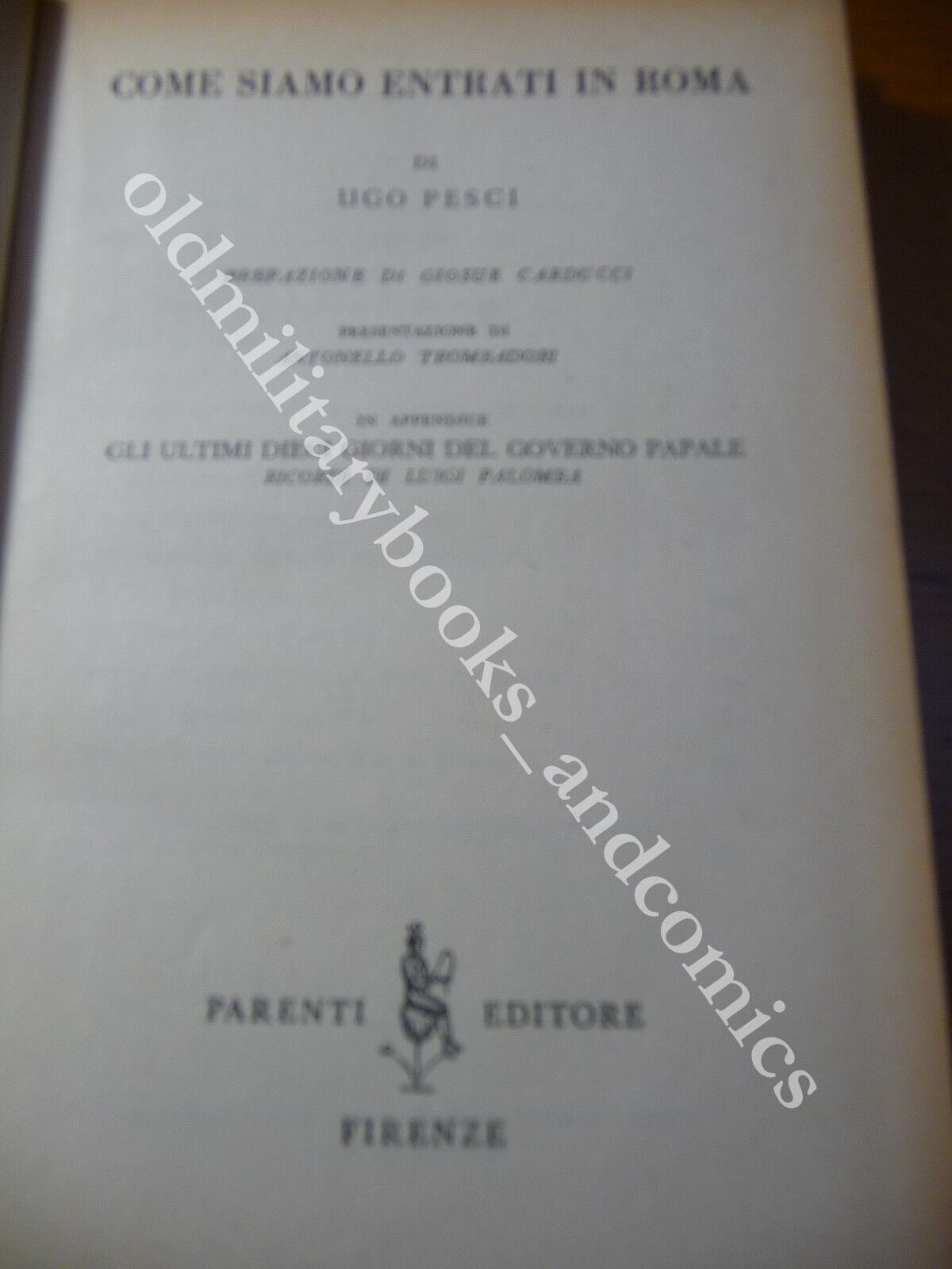 COME SIAMO ENTRATI A ROMA UGO PESCI