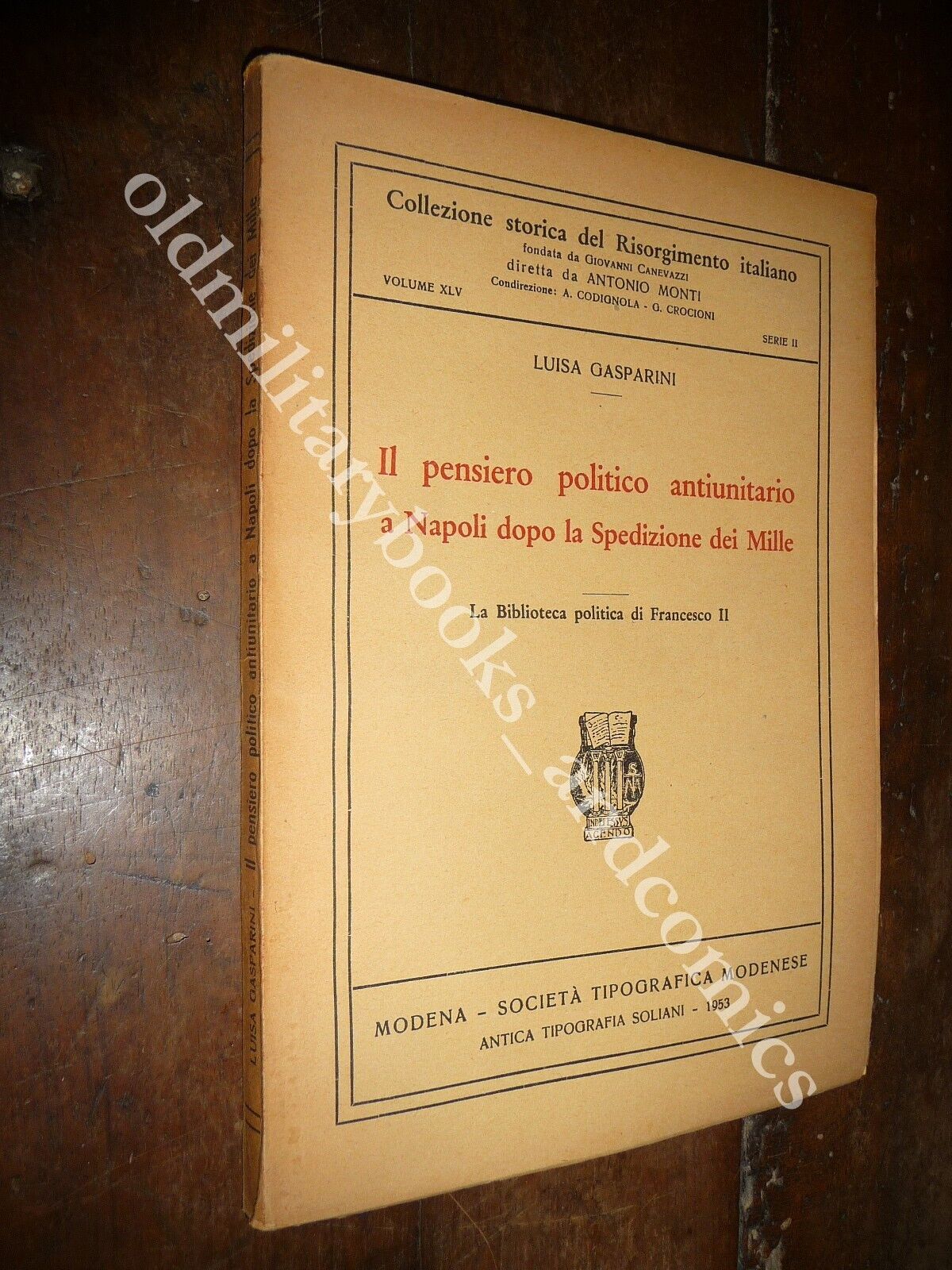 IL PENSIERO POLITICO ANTIUNITARIO A NAPOLI DOPO LA SPEDIZIONE DEI …