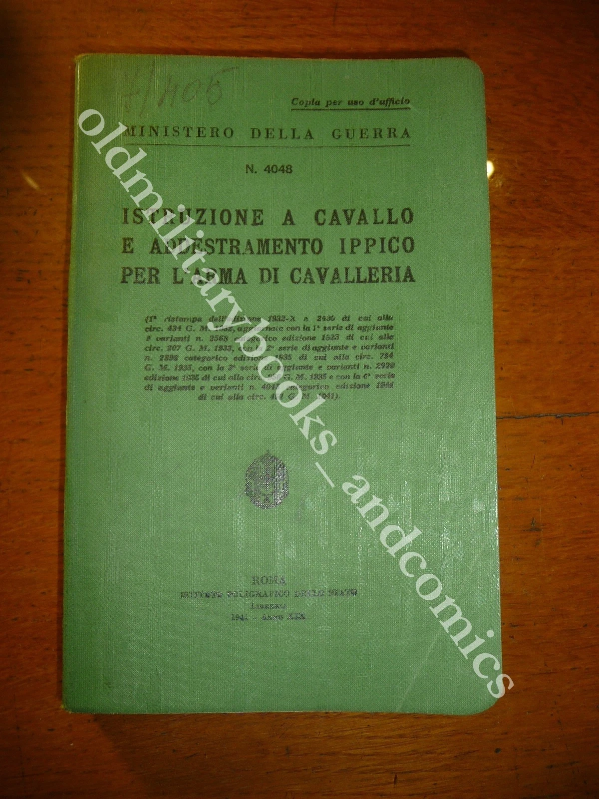 ISTRUZIONE A CAVALLO E ADDESTRAMENTO IPPICO PER L'ARMA DI CAVALLERIA …