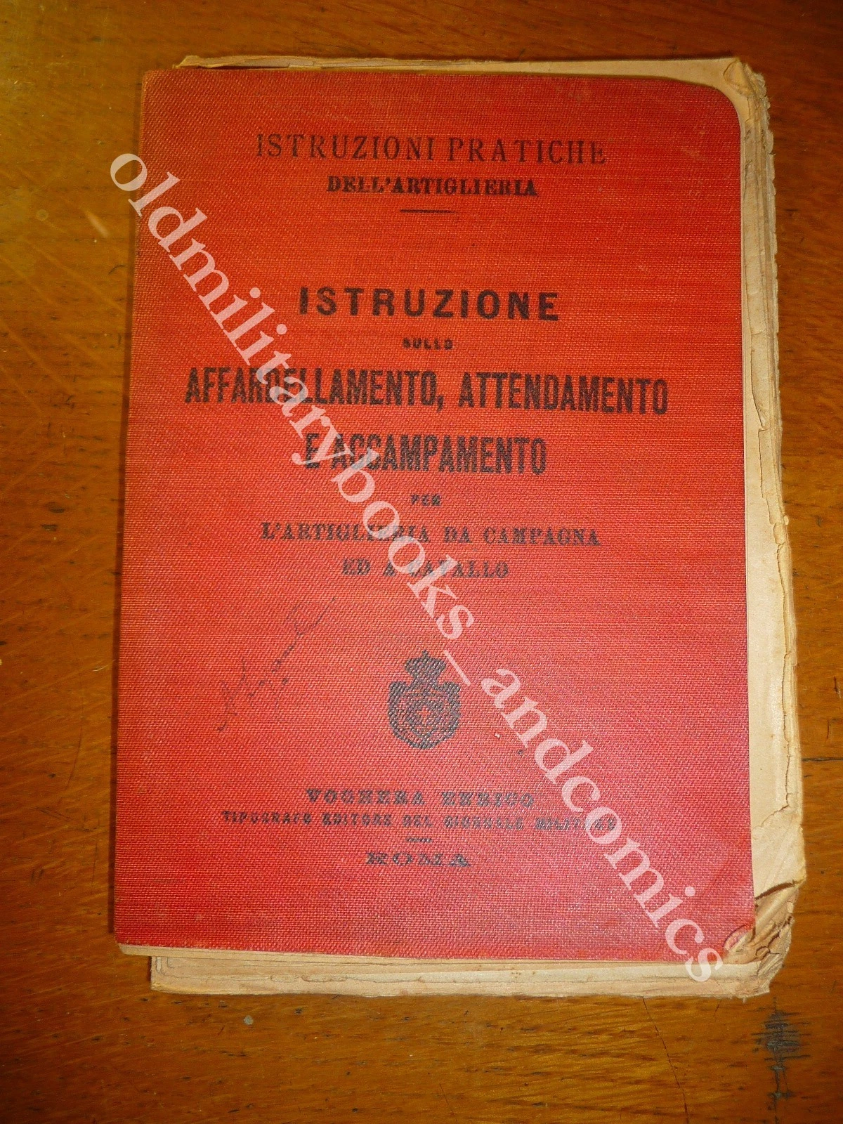 ISTRUZIONE SULLO AFFARDELLAMENTO ATTENDAMENTO E ACCAMPAMENTO PER L'ARTIGLIERIA DA CAMPAGNA …