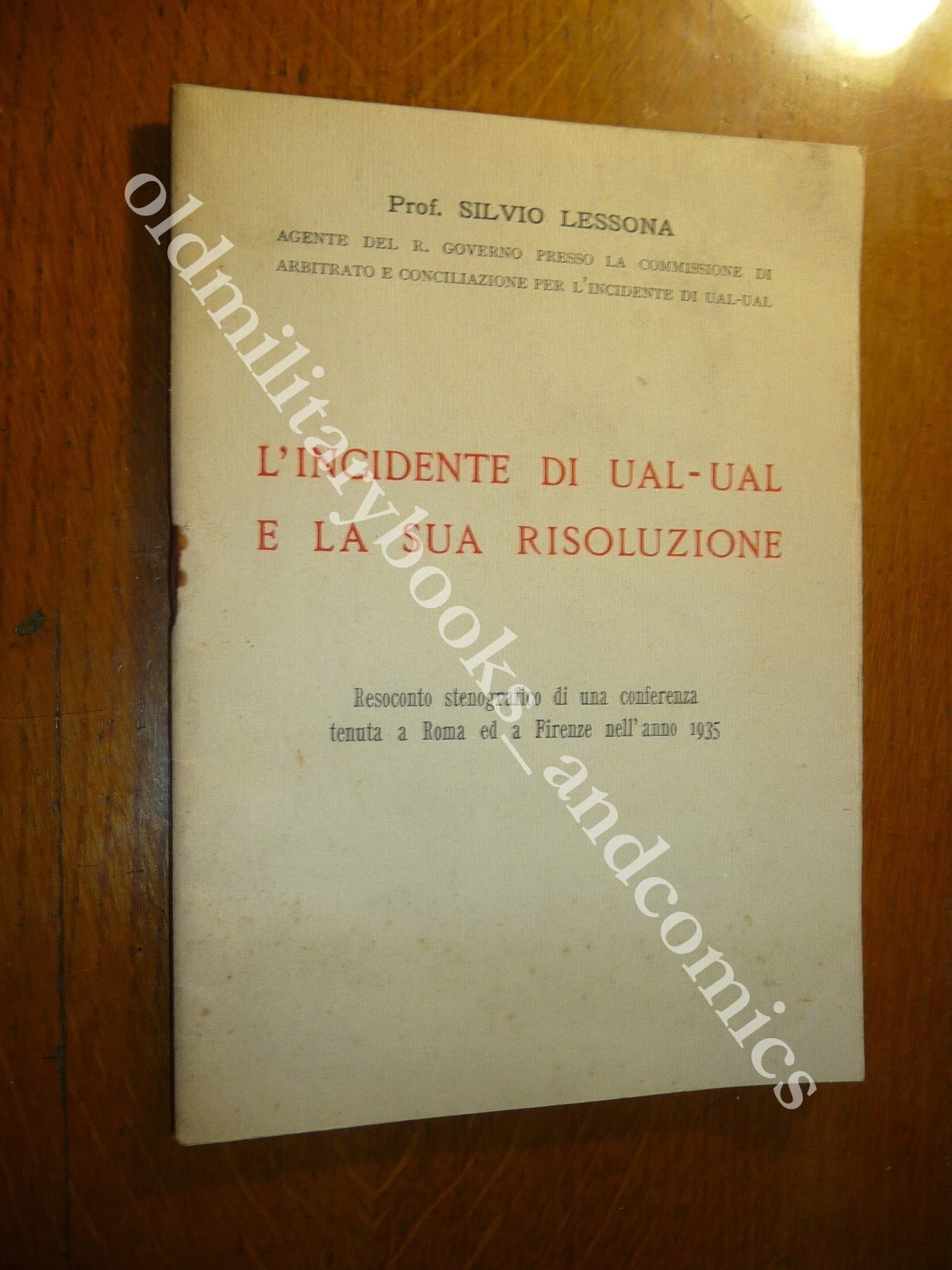 L'INCIDENTE DI UAL-UAL E LA SUA RISOLUZIONE RESOCONTO STENOGRAFICO DI …