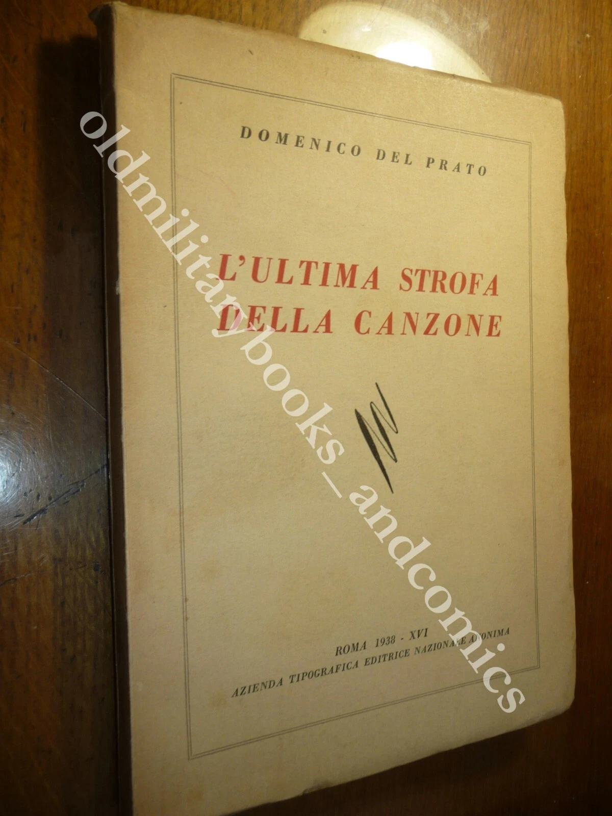 L'ULTIMA STROFA DELLA CANZONE DOMENICO DEL PRATO RARO