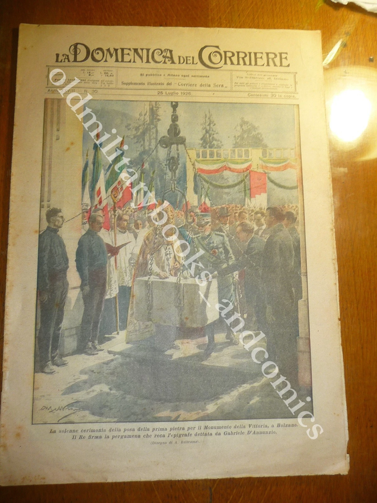 RE POSA PRIMA PIETRA MONUMENTO DELLA VITTORIA AVUS GERMANIA DRAMMA …