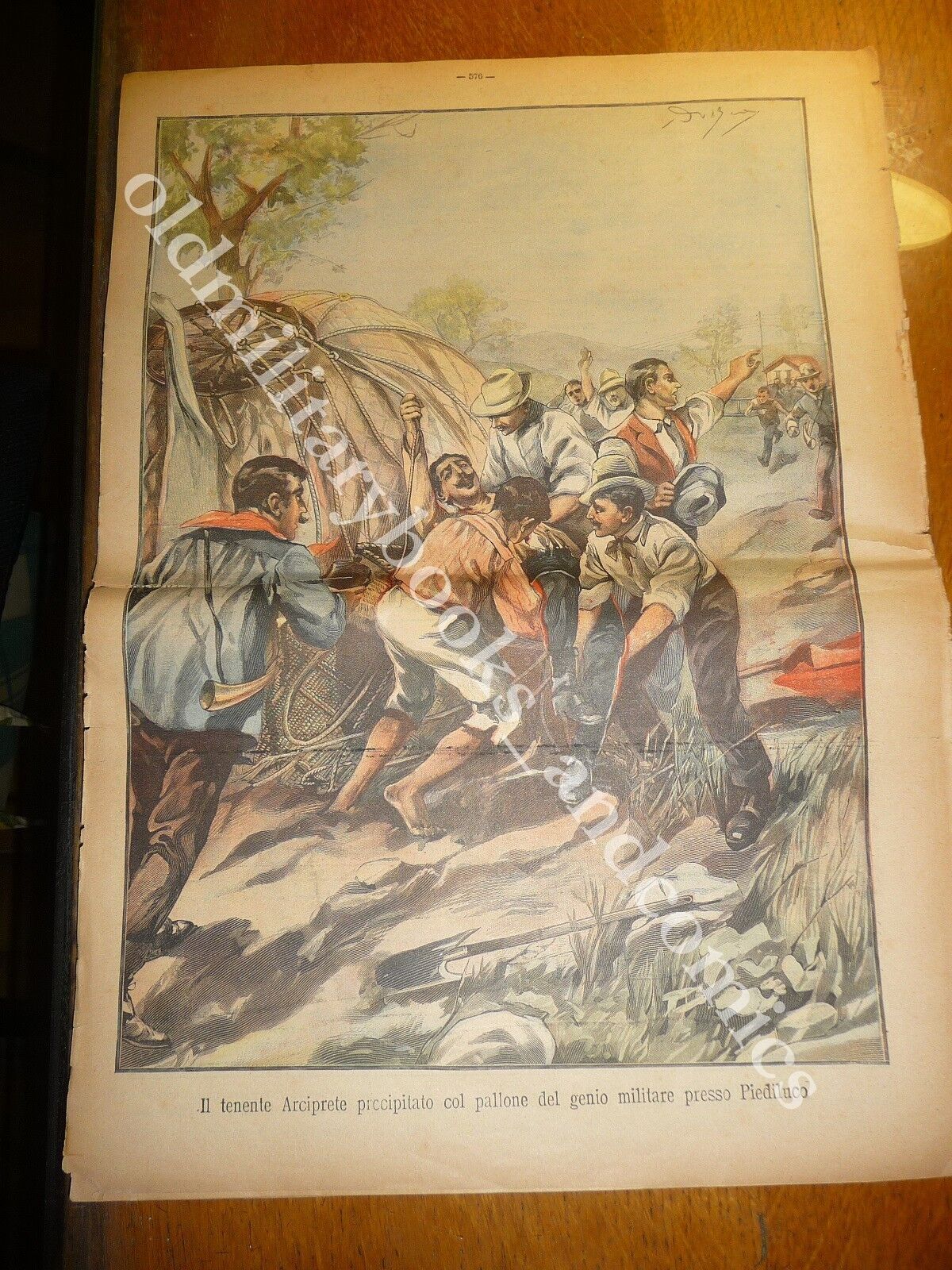 TENENTE ARCIPRETE PRECIPITA CON PALLONE AEROSTATICO A PIEDILUCO 1904