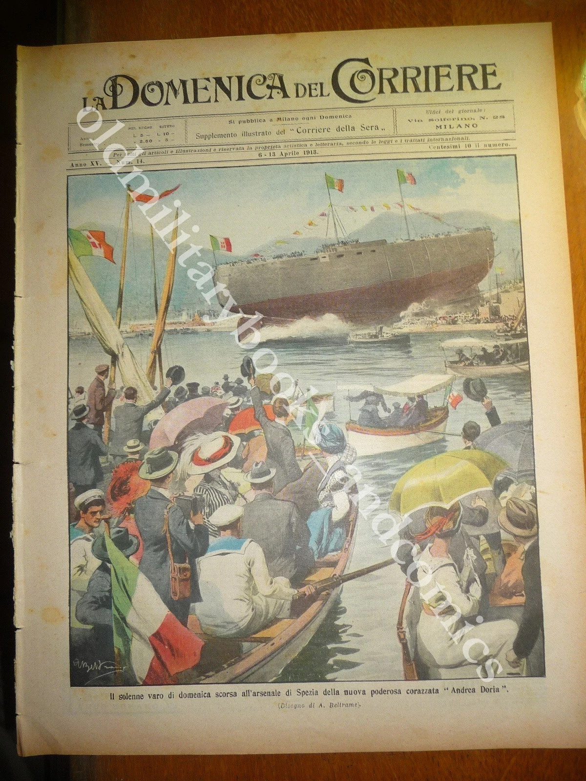 VARO A LA SPEZIA CORAZZATA ANDREA DORIA NOSTRE ARTIGLIERIE CAMMELLATE …