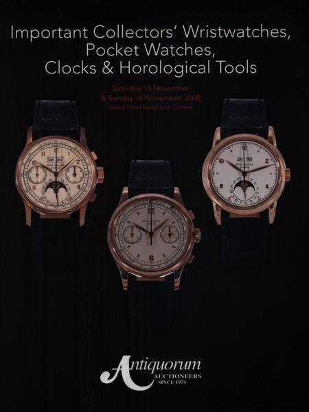 Important Collectors' Wristwatches, pocket watches, clocks & horological tools