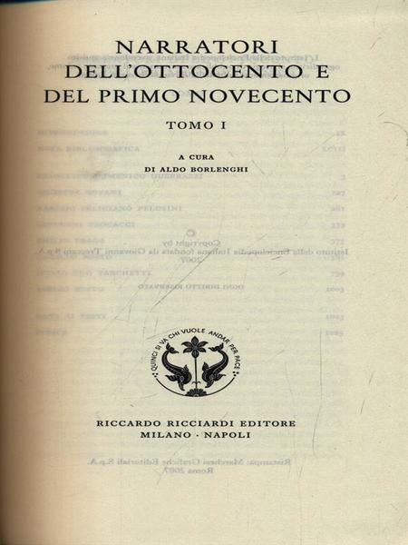 Narratori dell'Ottocento e del primo Novecento. Vol. 64. Tomo I