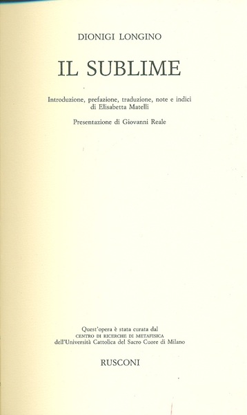 Il Sublime