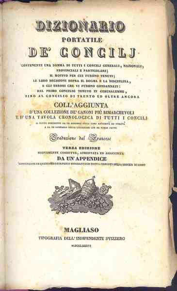 Dizionario portatile de' concilj