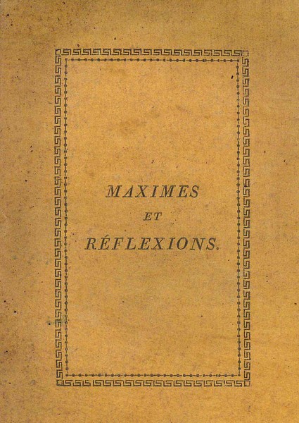 Maximes et Reflexions 2vv