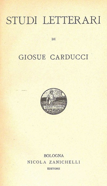 Studi letterari di Giosue Carducci