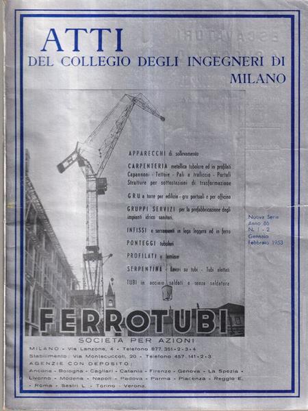 Atti del collegio degli ingegneri di Milano anno 86 n. …