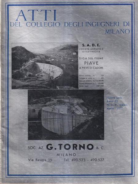 Atti del collegio degli ingegneri di Milano n. 3-4 anno …