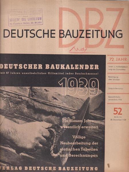 Deutsche Bauzeitung 52 - 28 Dezember 1938