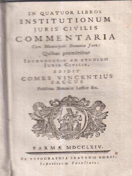 In Quatour Libros Institutionum Juris Civilis Commentaria