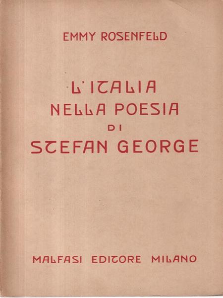 L'Italia nella poesia di Stefan George