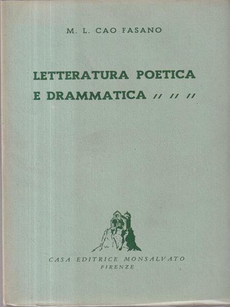 Letteratura poetica e drammatica