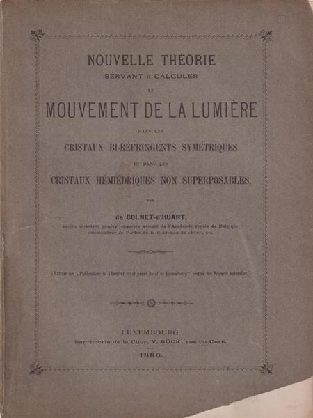 Nouvelle theorie servant a calculer le mouvement de la lumiere