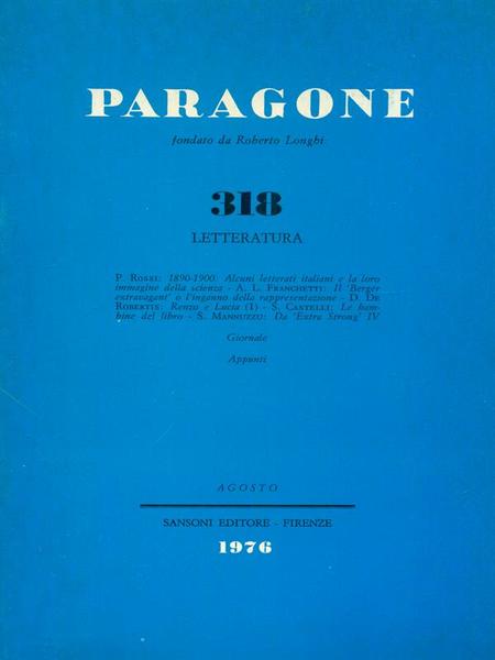 Paragone 318 anno XXVII - Letteratura