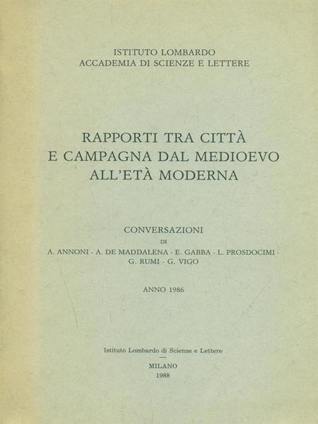 Rapporti tra città e campagna dal medioevo