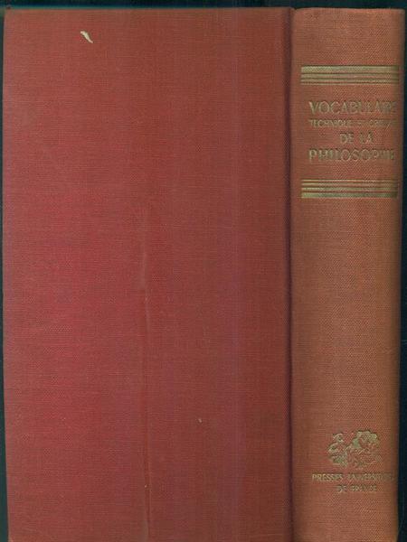 Vocabulaire technique et critique de la philosophie