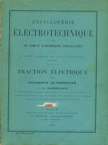 Encyclopedie electrotechnique traction electrique
