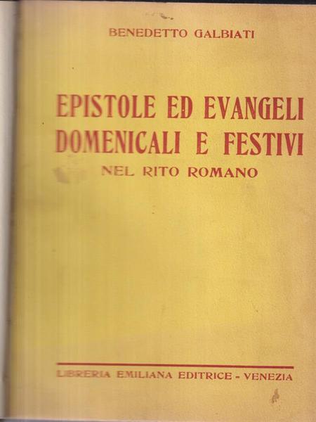 Epistole Ed Evangeli Delle Domenice E Delle Feste