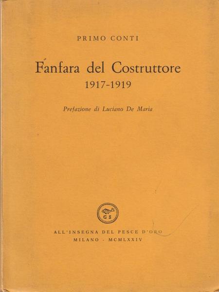 Fanfara del costruttore. 1917-1919. Dedica autore
