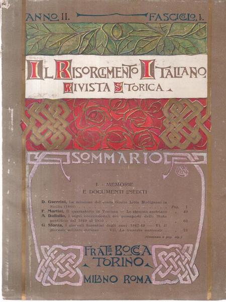 Il risorgimento Italiano rivista storica anno II fascicolo 1