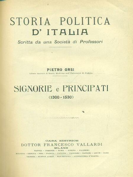 Signorie e principati